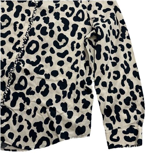 Foxcroft Button Front Non Iron Shirt Womens 18 Leopard Capsule Office Career - Picture 3 of 15